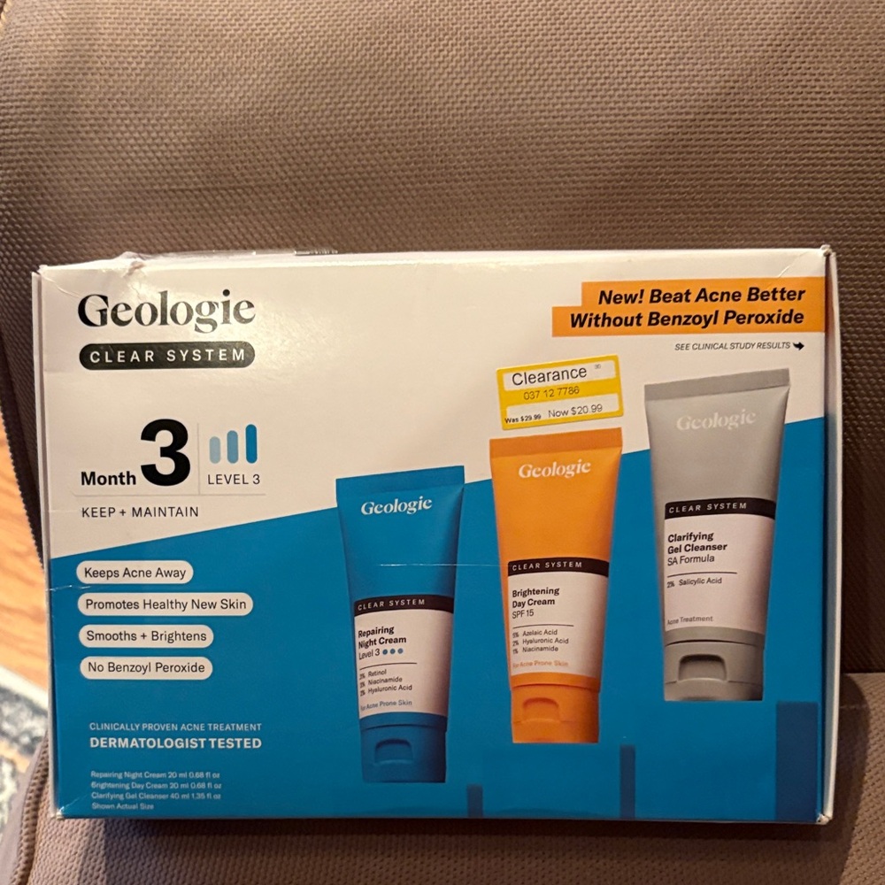 Clear Skin System 3 month Acne Treatment Set - No Benzoyl Peroxide